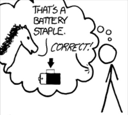 Both are correct. Xkcd password Horse Battery.